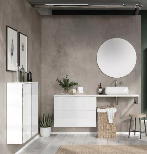 AREZZO design MONTEREY 40 cm-es felsőszekrény (21,6 cm mély) Mf. fehér színben