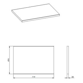 AREZZO design 70x49,4x2,8 cm mosdópult, Mf. Fehér színben