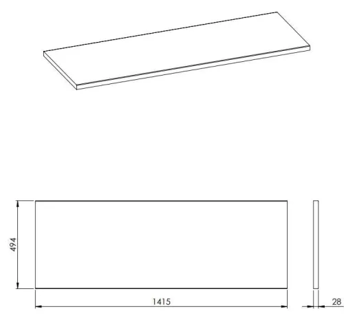 AREZZO design 140(90+50)x49,4x2,8 cm mosdópult, Mf. Fehér színben