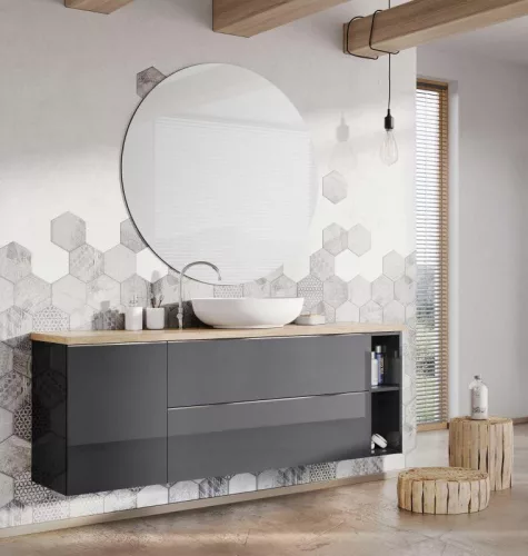 AREZZO design MONTEREY Duo 20 cm-es nyitott elem Mf. antracit színben