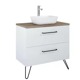  AREZZO design CARMEL 90cm-es alsószekrény 2 fiókkal, Mf. Fehér színben