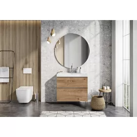   AREZZO design MONTEREY 80 cm-es alsószekrény 2 fiókkal, Canela tölgy színben,szifonkivágással