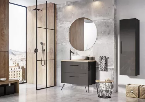 AREZZO design CARMEL fekete láb 20cm (2 db )