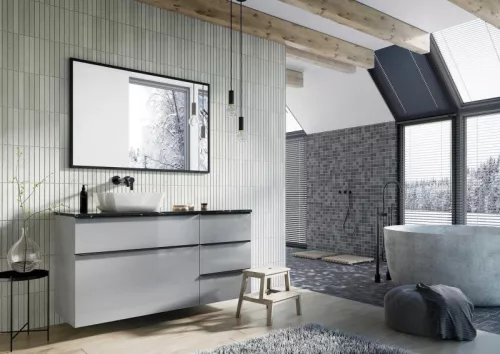 AREZZO design MARQUINA márvány mosdópult (90/49,4) matt fekete,20 mm