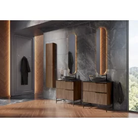   AREZZO design MARQUINA márvány 60x46 cm mosdópult Matt Fekete színben, 20 mm