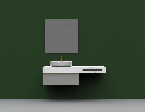 AREZZO design CALACATTA márvány 120x46 cm konzolos mosdópult Matt Fehér színben