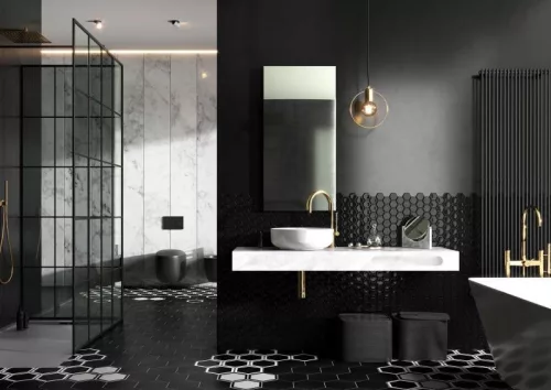 AREZZO design CALACATTA márvány 120x46 cm konzolos mosdópult Matt Fehér színben