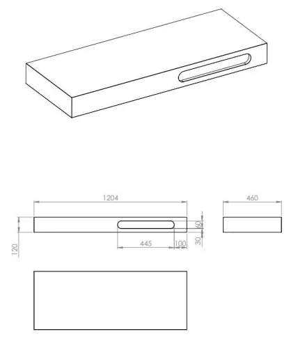 AREZZO design CALACATTA márvány 120x46 cm konzolos mosdópult Matt Fehér színben