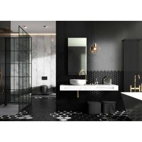   AREZZO design CALACATTA márvány 140x46 cm konzolos mosdópult Matt Fehér színben