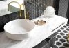 AREZZO design CALACATTA márvány 140x46 cm konzolos mosdópult Matt Fehér színben