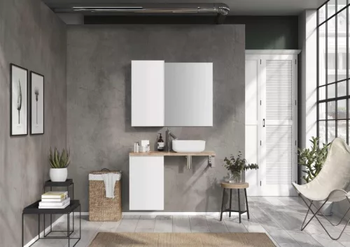 AREZZO design MONTEREY 40 cm-es felsőszekrény (21,6 cm mély)1 ajtóval Matt Fehér színben