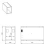 AREZZO design MONTEREY Slim 20 cm-es nyitott elem Matt Szürke színben