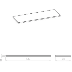   AREZZO design 140(70+70)x49,4x2,8 cm mosdópult, Mf. Fehér színben