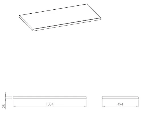 AREZZO design 100x49,4x2,8 cm mosdópult, Természetes tölgy