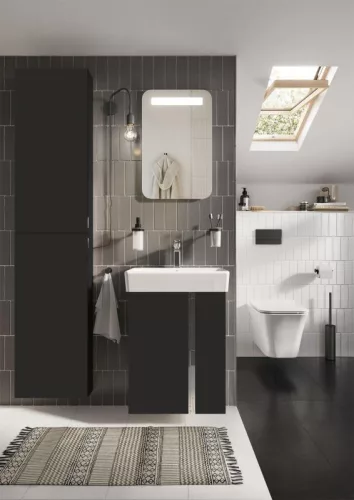 AREZZO design univerzális állószekrény bármely modellhez 40 cm-es, 2 ajtós, matt fekete
