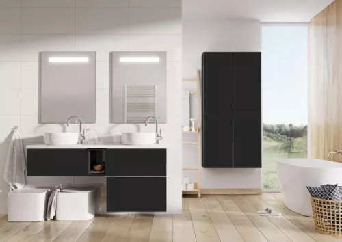 AREZZO design MONTEREY Slim 20 cm-es nyitott elem Matt fekete színben