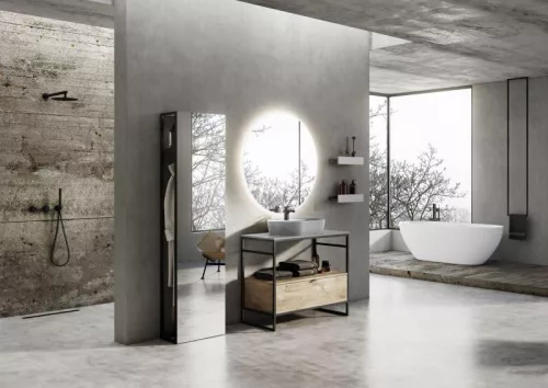 AREZZO design márványpult 80/46/1,5 matt világos szürke