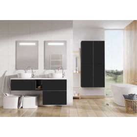   AREZZO design MONTEREY 40 cm-es felsőszekrény (31,6 cm mély)1 ajtóval Matt Fekete színben