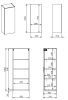 AREZZO design univerzális felsőszekrény bármely modellhez 40 cm-es, 1 ajtós (31,6) mf antracit