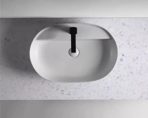 AREZZO design TERRAZZO márvány mosdópult 100/46/2 fehér matt