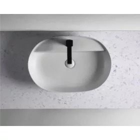  AREZZO design TERRAZZO márvány mosdópult 140/46/2 fehér matt