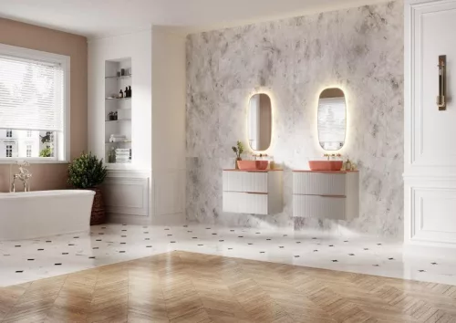 AREZZO design márványpult 60/46/1,5 terra pink