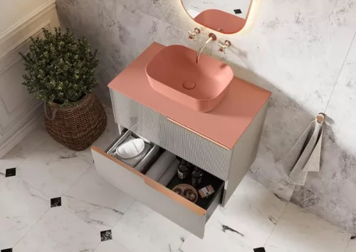 AREZZO design márványpult 100/46/1,5 terra pink