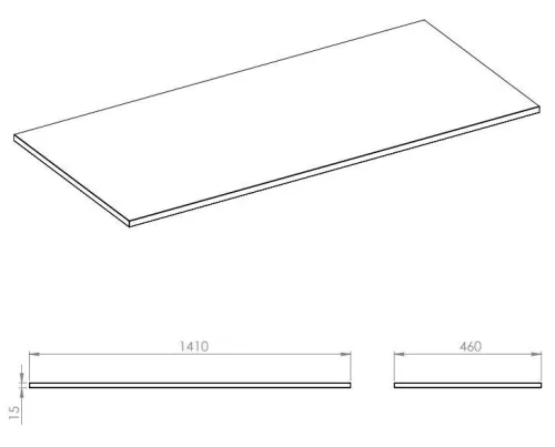 AREZZO design márványpult 140/46/1,5 terra pink