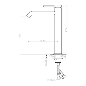 AREZZO design SLIMFIELD magasított mosdócsaptelep AR-24602