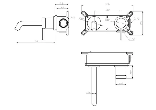 AREZZO design SLIMFIELD fali mosdócsaptelep AR-24605