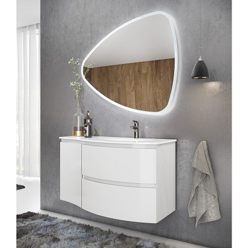 SaviniDue ARMONIA 35 alsószekrény kiegészítő elem BAL oldali, magasfényű FEHÉR, 1 ajtós (AR35-BA-SX-GW)