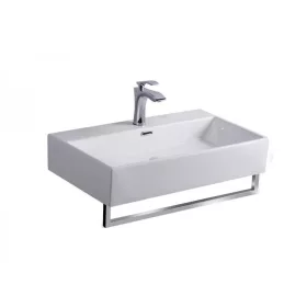  AREZZO design Norfolk Mosdótál törölközőtartóval, fehér AR-381