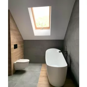 AREZZO design CUBEFIELD szabadonálló kádcsaptelep, fekete