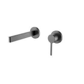   AREZZO design ELEGANT fali mosdócsaptelep, Gun metal (metál szürke)