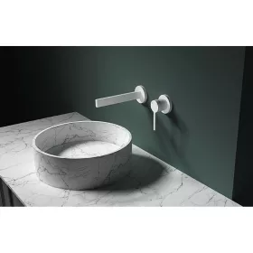 AREZZO design ELEGANT fali mosdócsaptelep, Matt fehér 