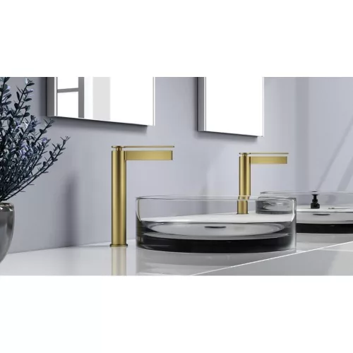 AREZZO design ELEGANT mosdócsaptelep magasított, Szálcsiszolt arany 