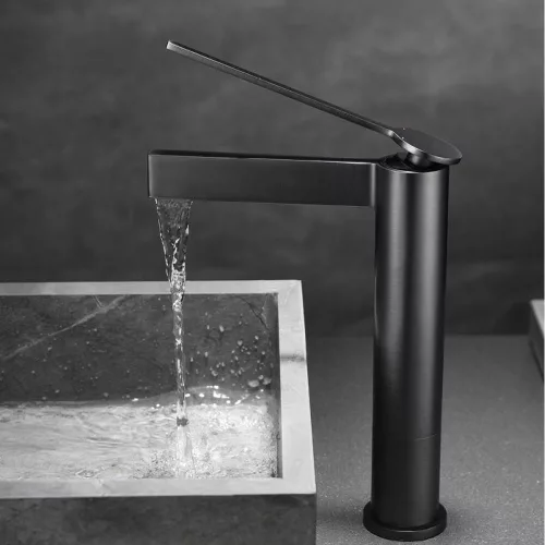 AREZZO design ELEGANT mosdócsaptelep magasított, Gun metal (metál szürke) 