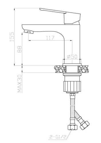 AREZZO design BLACKFIELD Mosdócsaptelep AR-8801