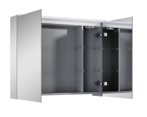 AREZZO design Tükrös szekrény PREMIUM 80,2 ajtó + TECHNOBOX+ LED LÁMPA PANEL