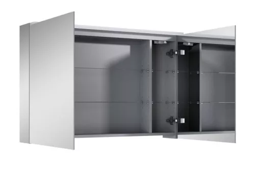 AREZZO design Tükrös szekrény PREMIUM 100,2 ajtó + TECHNOBOX+ LED LÁMPA PANEL