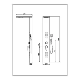 AREZZO design COLUMBIA zuhanypanel fekete AR-9137B