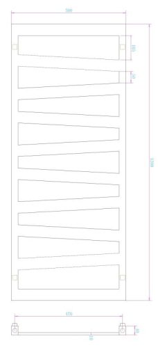 AREZZO design DIAGONAL WHITE törölközőszárító radiátor