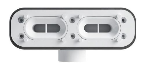 AREZZO design STONE pala hatású öntött márvány zuhanytálca, 90x90 cm-es, antracit