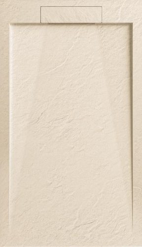 AREZZO design STONE pala hatású öntött márvány zuhanytálca, 120x90 cm-es, beige