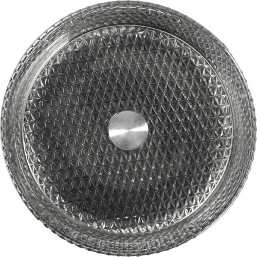 AREZZO design GLAM üveg mosdó, világos szürke