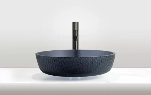 AREZZO design RUBEN üveg mosdó, matt szürke