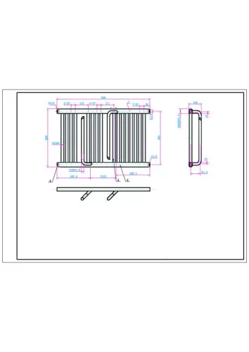 AREZZO design SMART WHITE 800x500 törölközőszárítós radiátor AR-SM8050W
