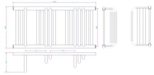 AREZZO design STEP WHITE 1000x500 törölközőszárító radiátor AR-SP10050W