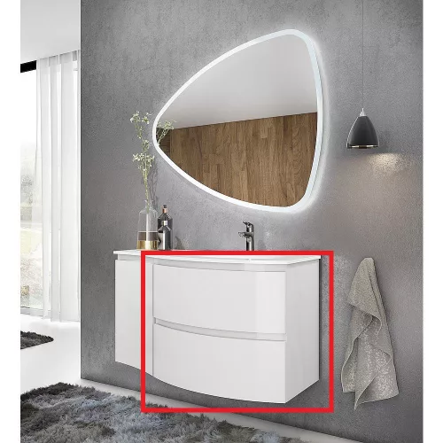 SaviniDue ARMONIA 70 alsószekrény, magasfényű FEHÉR, mosdó nélkül (AR72-GW)