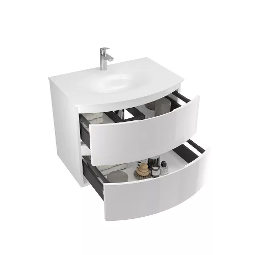 SaviniDue ARMONIA 70 alsószekrény, magasfényű FEHÉR, mosdó nélkül (AR72-GW)